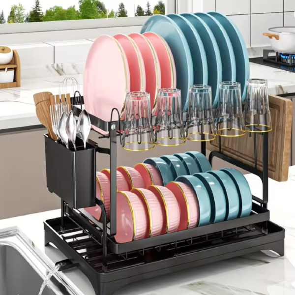 Dish Drying Rack, 2 Tier Large for Kitchen